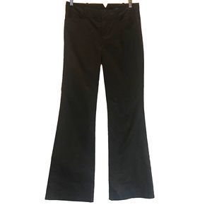 Club Monaco Cotton Black  Solid Wide Leg Career Dress Trousers Pants size 0